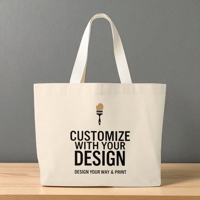 Bolsa Tote Grande Custom Minimalist Personalized Company Branded  (Criador carregado)