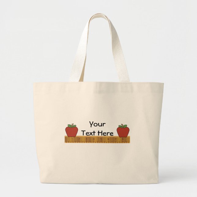 Bolsa Tote Grande Customizável para o professor (Frente)