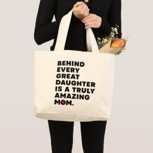 Bolsa Tote Grande Cute Design Expression Text for Mother's Day
