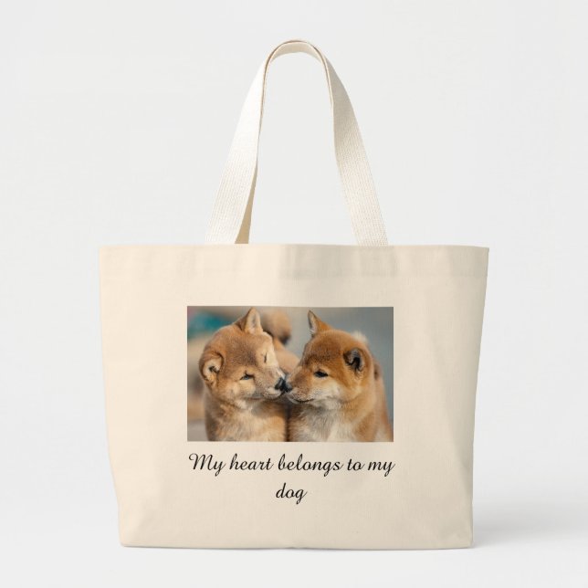 Bolsa Tote Grande Cute Puppy Lover (Frente)