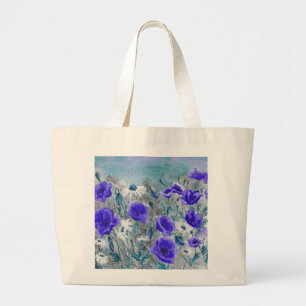 Bolsa Tote Grande Da "saco do azul papoila"