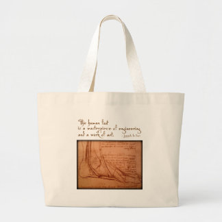 Bolsa Tote Grande da Vinci: "O pé humano é… "