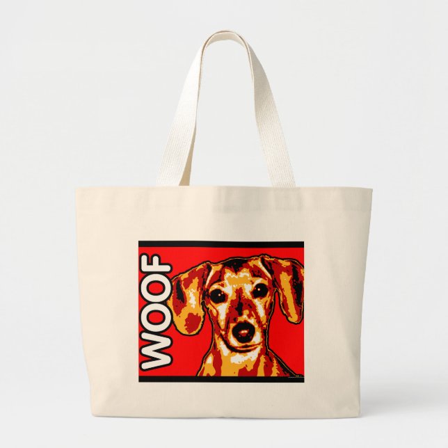 Bolsa Tote Grande Dachshund (Frente)