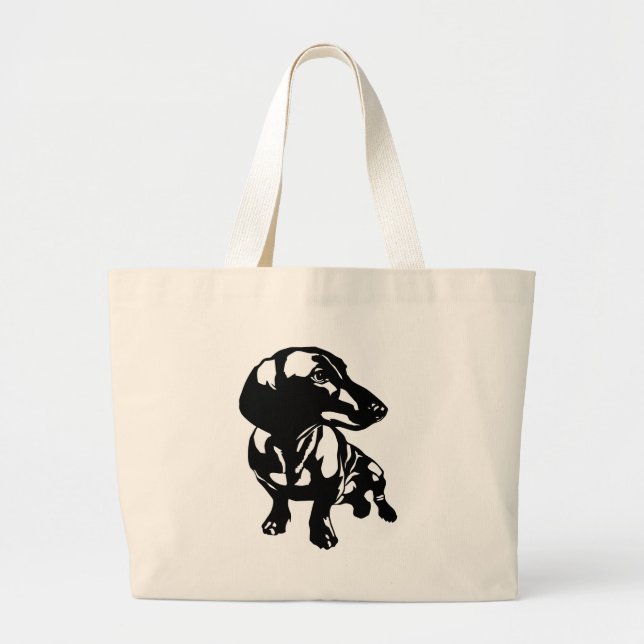 Bolsa Tote Grande Dachshund (Frente)