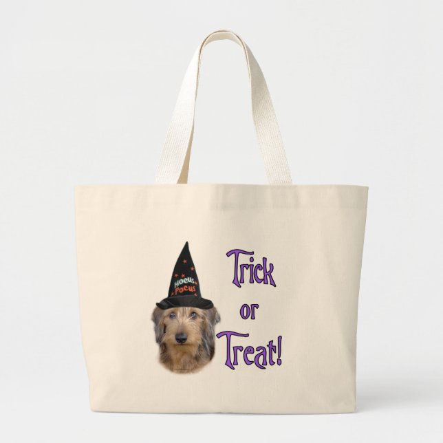 Bolsa Tote Grande Dachshund (fio) (Frente)