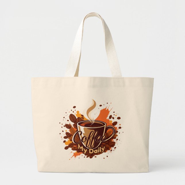 Bolsa Tote Grande Daily Coffee Ritual (Frente)