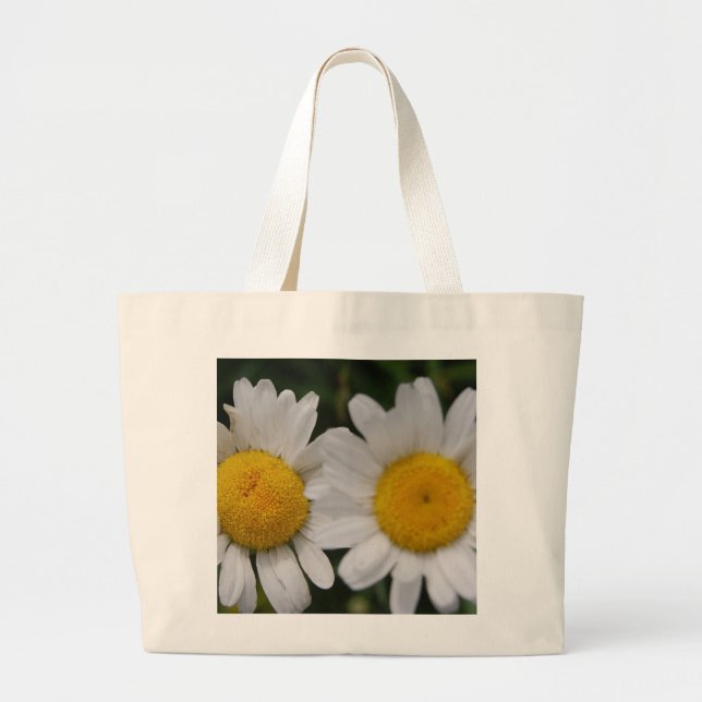 Bolsa Tote Grande Daisies não contará (Frente)