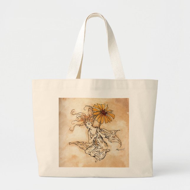 Bolsa Tote Grande Daisy Fairy - Saco (Frente)