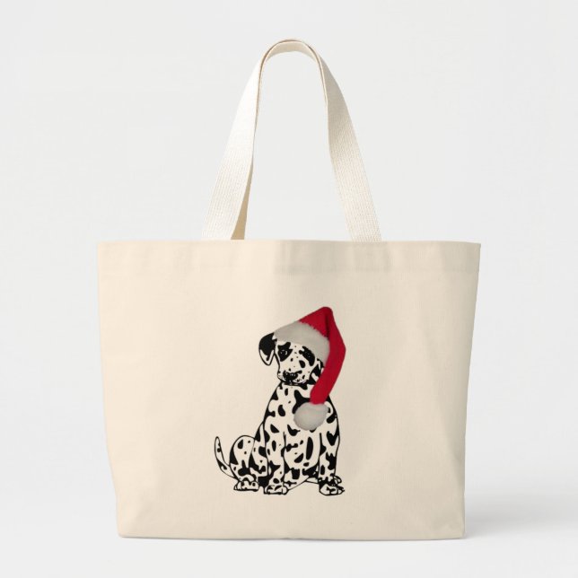 Bolsa Tote Grande Dalmaciano de Natal (Frente)