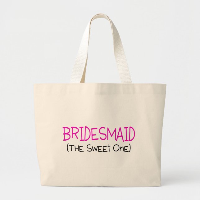 Bolsa Tote Grande Dama de honra doce (Frente)