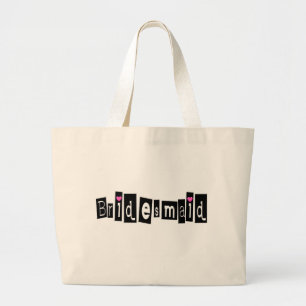 Bolsa Tote Grande Dama de honra (preto quadrado)