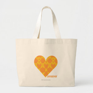 Bolsa Tote Grande Damasco 2 laranja-amarelos