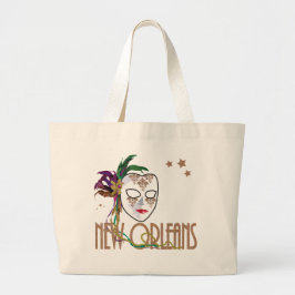Bolsa Tote Grande Damask New Orleans Mask Bag