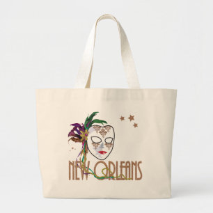 Bolsa Tote Grande Damask New Orleans Mask Bag