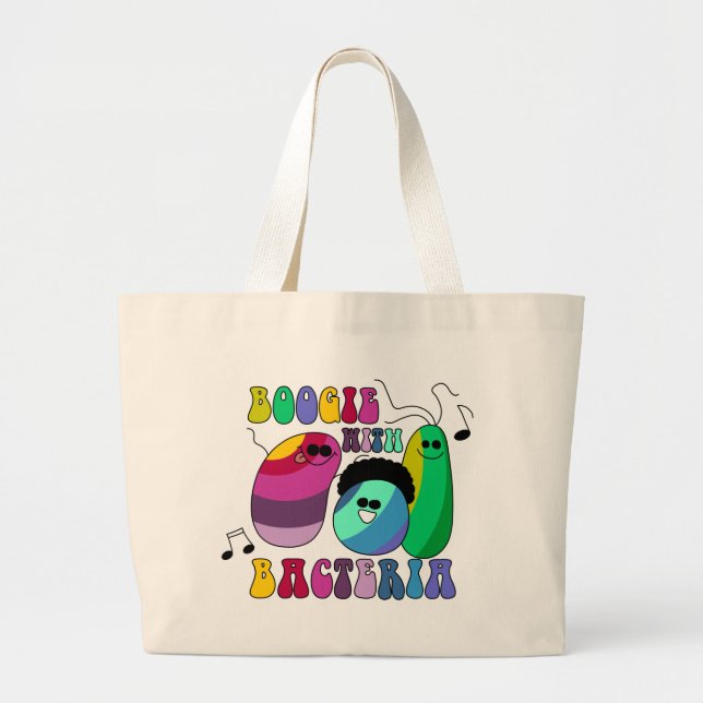 Bolsa Tote Grande Dança com bactérias (Frente)