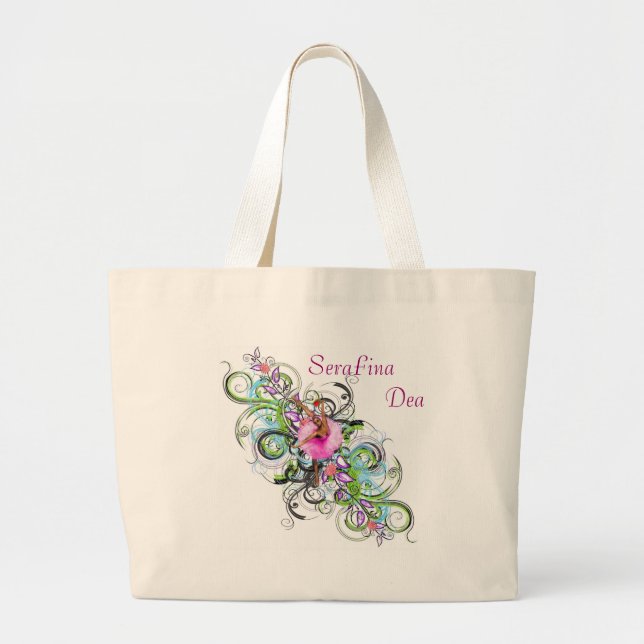 Bolsa Tote Grande "Dança comigo" sacola (Frente)
