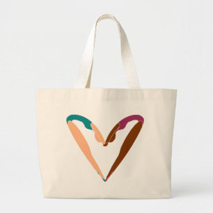 Bolsa Tote Grande DANÇA DO coração, dança do amor.