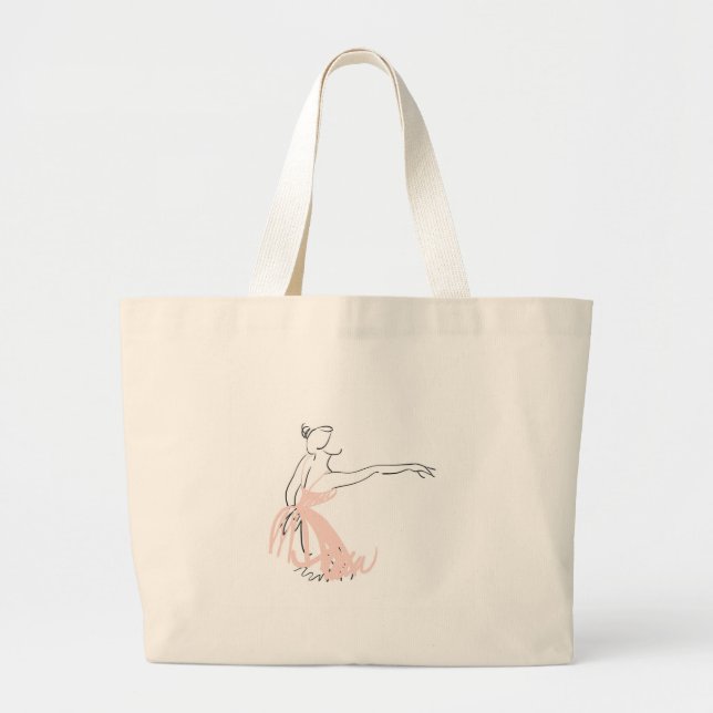 Bolsa Tote Grande Dançarina de balé Ballerina (Frente)