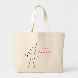 Bolsa Tote Grande Dançarino de Balé gracioso com Slogan Personalizáv