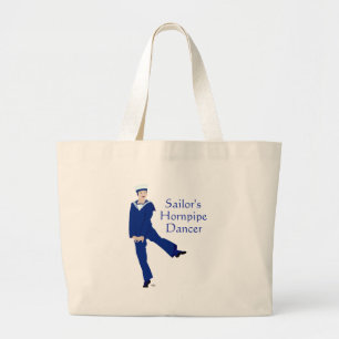 Bolsa Tote Grande Dançarino de Hornpipe de Marinheiro