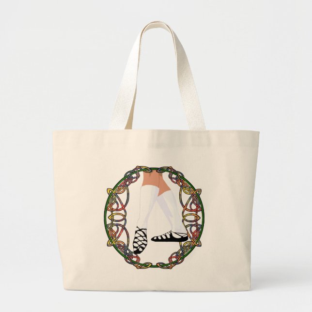 Bolsa Tote Grande Dançarino de Sapato Macio - Entrelaçamento Celta (Frente)