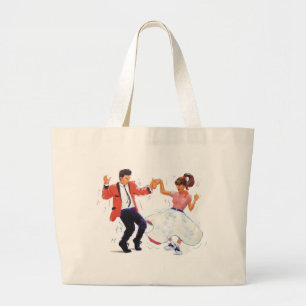 Bolsa Tote Grande dançarino do balanço com os calçados da saia e