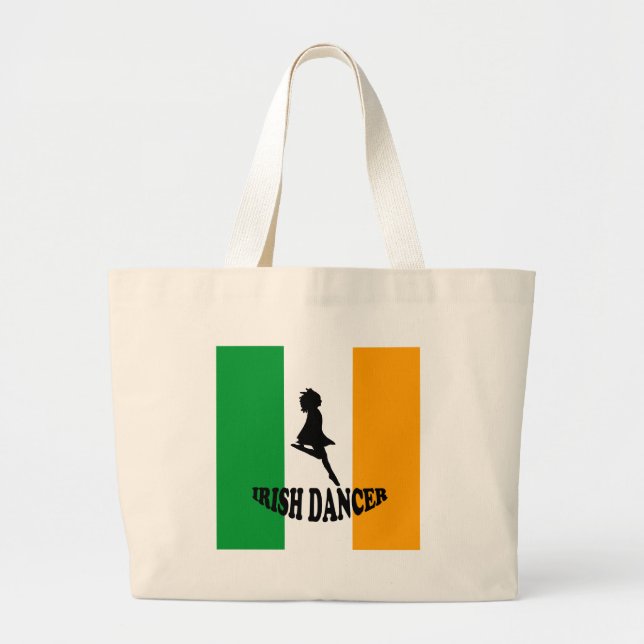 Bolsa Tote Grande Dançarino irlandês da etapa (Frente)
