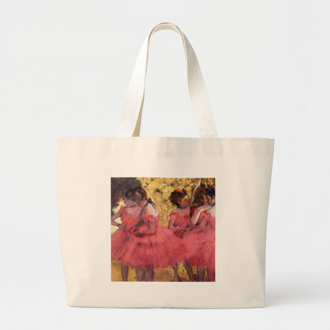 Bolsa Tote Grande Dançarinos no rosa (Frente)