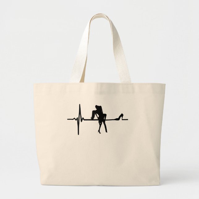 Bolsa Tote Grande Dance Heart Beat com Stiletto Ela (Frente)