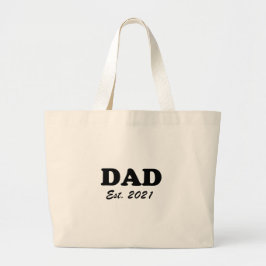 Bolsa Tote Grande Data personalizada estabelecida pelo pai moderna p