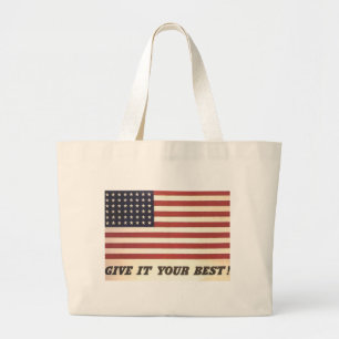 Bolsa Tote Grande "Dê-lhe seu melhor!" - Saco