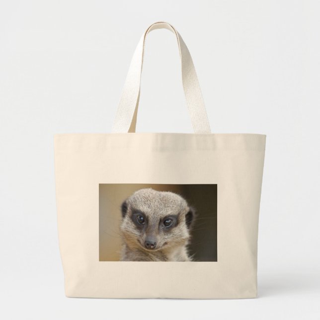 Bolsa Tote Grande De Meerkat fim acima (Frente)