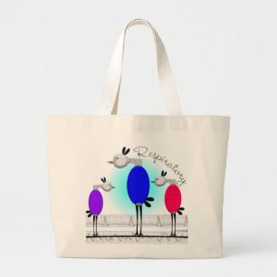 Bolsa Tote Grande De "presentes respiratórios dos pássaros Ambu" d