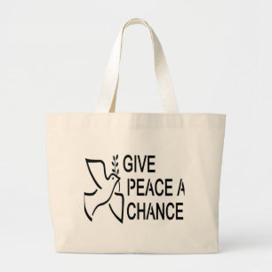 BOLSA TOTE GRANDE DÊ UMA OPORTUNIDADE À PAZ