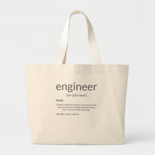 Bolsa Tote Grande Definição de Engenheiro Principal da Faculdade d