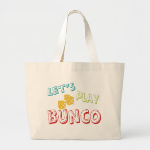 Bolsa Tote Grande deixe-nos jogar o bunco