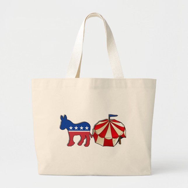 Bolsa Tote Grande Democrata Donkey Circus (Frente)