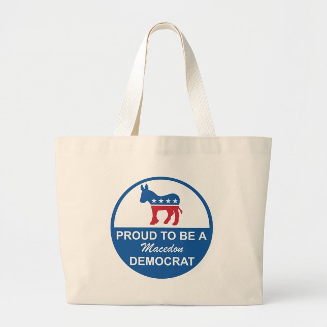 Bolsa Tote Grande Dems 2 de Macedon do saco (Frente)