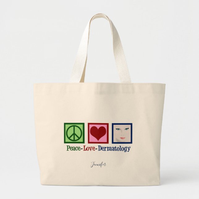 Bolsa Tote Grande Dermatologia do Amor pela Paz (Frente)