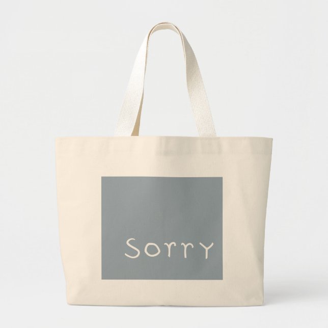 Bolsa Tote Grande desculpa, Bag branca (Frente)