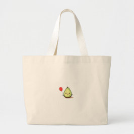 Bolsa Tote Grande Desenho de abacate, tema de abacate