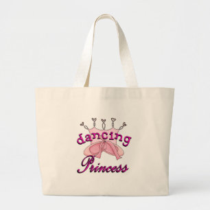 Bolsa Tote Grande Desenho de Ballet Princesa Dançante
