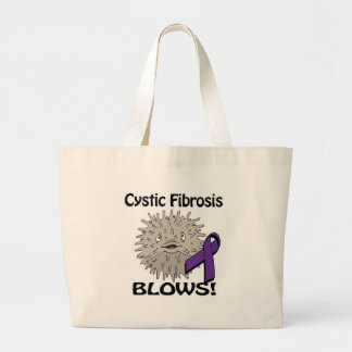 Bolsa Tote Grande Desenho de Conscientização da Fibrose Cística