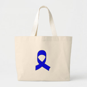 Bolsa Tote Grande Desenho de Faixa Azul
