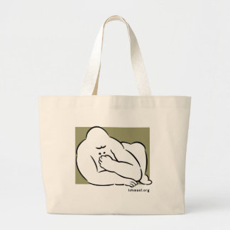 Bolsa Tote Grande Desenho de linha de Ishmael.