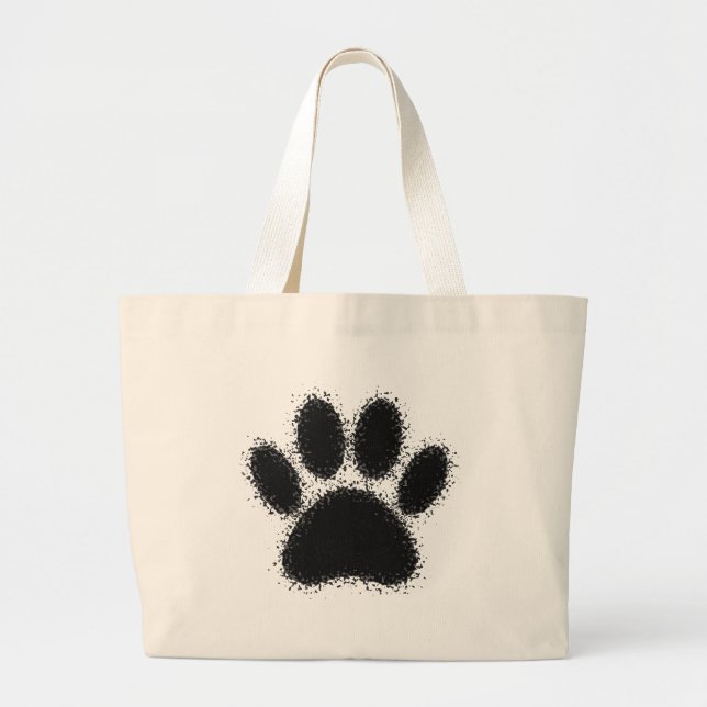 Bolsa Tote Grande Desenho de Pata Cão (Frente)