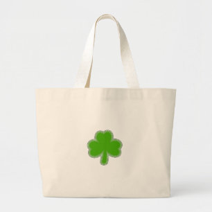 Bolsa Tote Grande Desenho De Shamrock De São Patrick