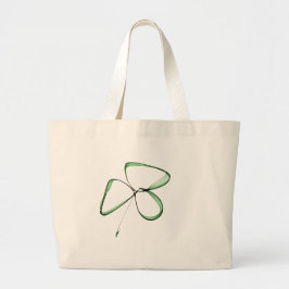 Bolsa Tote Grande desenho gracioso pequeno trevo