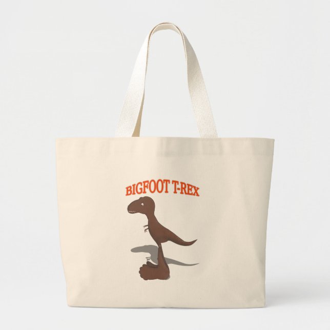 Bolsa Tote Grande Desenho T-Rex Bigfoot (Frente)