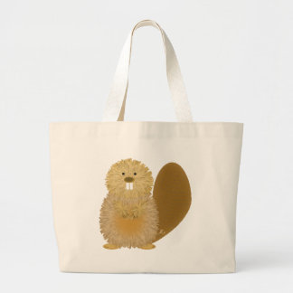 Bolsa Tote Grande Desenhos animais adoráveis: Castor